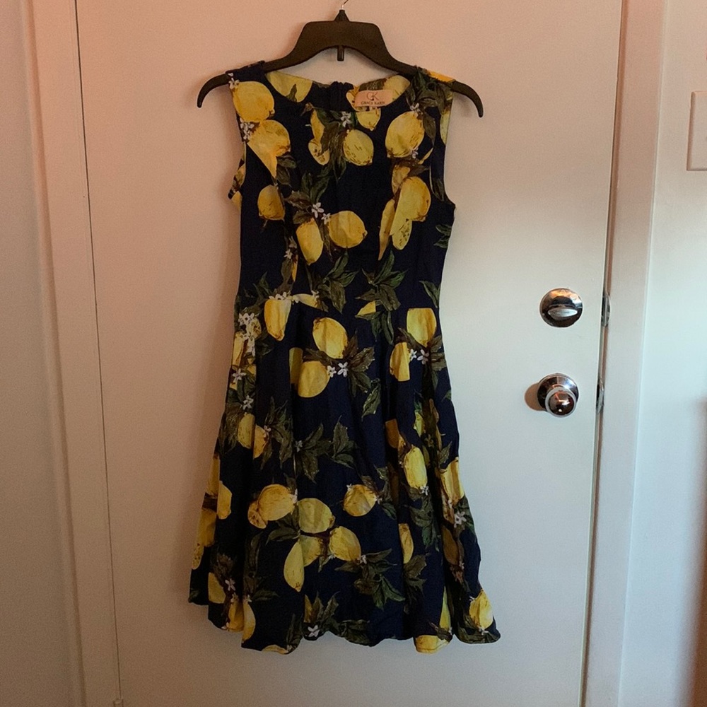 Midi Lemon pattern Dress
